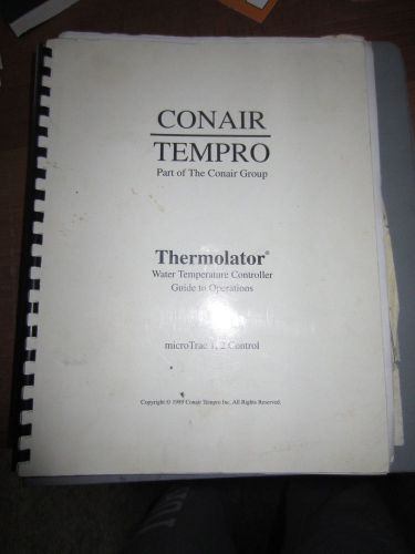 Conair/Tempro Thermolator Water Temperature Controller Guide
