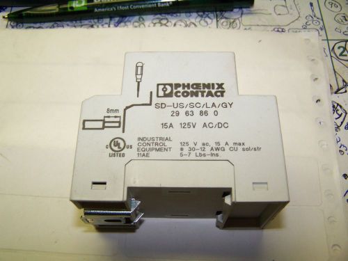 Phoenix contact outlet sd-us/sc/la/gy 15a 125v ac/dc for sale