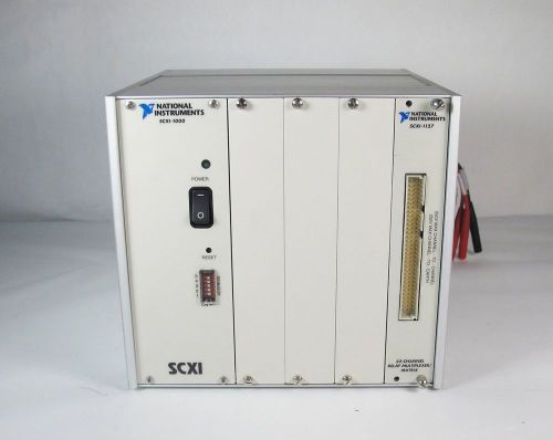 National instruments scxi-1000 4-slot chassis w/ scxi-1127 64-ch hv plug-in card for sale