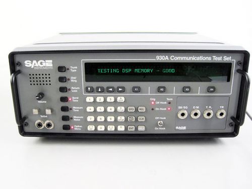 SAGE 930A COMMUNICATIONS TEST SET WITH OPTIONS 01 10 32 ~ RS-232C DTMF ANALYZER