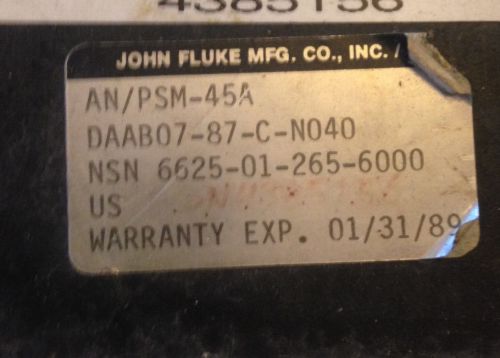 John Fluke Digital Multimeter AN/PSM-45A