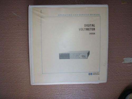 HP 3455A Digital Volt Meter Operating  and Service Manual