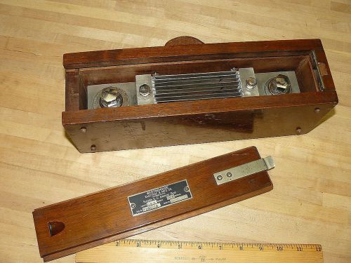 VINTAGE WESTINGHOUSE ELECTRIC PORTABLE DC AMMETER SHUNT IN A WOOD BOX A BEAUTY!