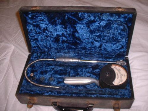 Vintage PYROCON PYROMETER Alnor Type 4000 Temperature Tester + Velvet lined CASE