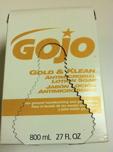 ( 9 Count) GOJO 9127-12 Gold and Klean Antimicrobial Lotion Soap,800mL/Refill