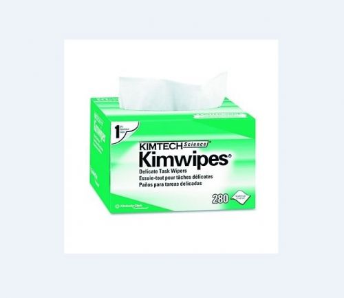 Kimberly clark kimwipes ex-l delicate cloth task wipes4 1/2&#034; x 8 1/2&#034;280 per box for sale