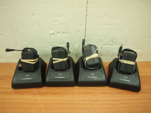 Lot of 4 motorola battery charger ntn1174a w/ ac for ht100 gp900 hts2000 xts5000 for sale