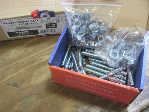 Powers Box/50 Power-Stud + SD1 7413SD1 3/8&#034; x 3&#034; Seismic Anchors New In Box!