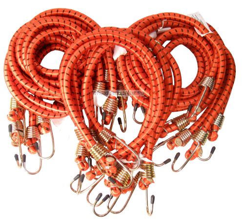 15 PK Heavy Duty 24&#034; 36&#034; 48&#034; Long 1/2&#034; Thick Bungee Cords Tie Down Cord Strap