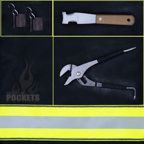 Firefighter door tool combo custom wedges, shove knife &amp; through the lock pliers for sale