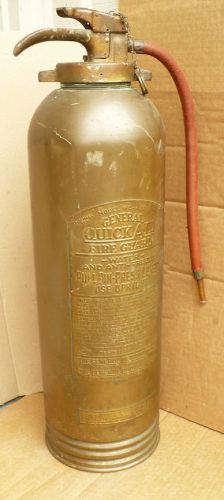 Vintage brass fire extinguisher soda general quick aid for sale