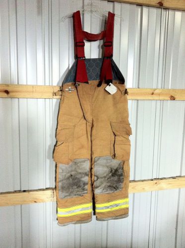 Globe fire fighting turnout gear pants size 38 length 28 cut 7372 suspenders for sale