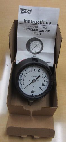 New wika 232.34 p/n 9834575 pressure gage gauge 0-60 psi 4.5&#034; 1/4&#034; npt lm for sale