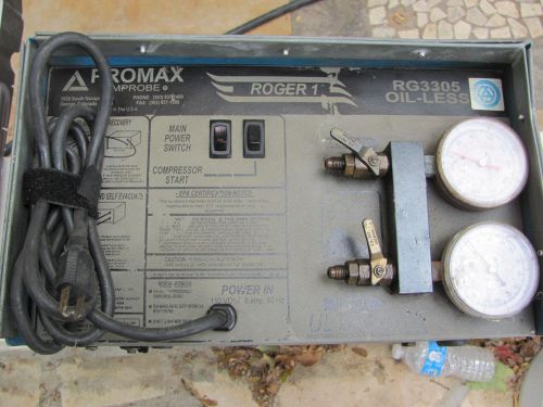 Promax amprobe roger 1 rg 3305 oil-less hvac refrigerant recovery unit for sale