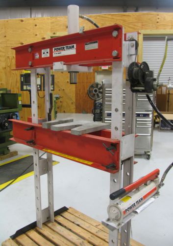 Power Team SPX 25 Ton Shop Press with extended beam option.