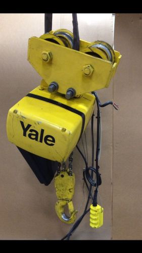 Yale chain hoist 3 ton cap 6000 lb&amp; pendant -230/460v 3phase-greatcond!+freeship for sale