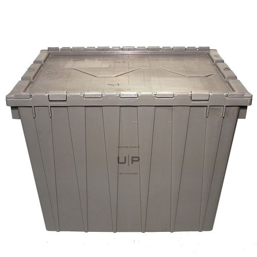 DC2115-17 Monoflo bin — Attached Hinged Lid Container (21&#034; x 15&#034; x 17&#034;, gray)