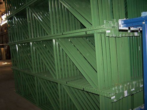 Used teardrop upright 36x192&#034; great condition pallet rack 36 x 16&#039;