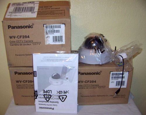 3 Panasonic WV-CF284 CCTV (closed circuit) color dome cameras, new