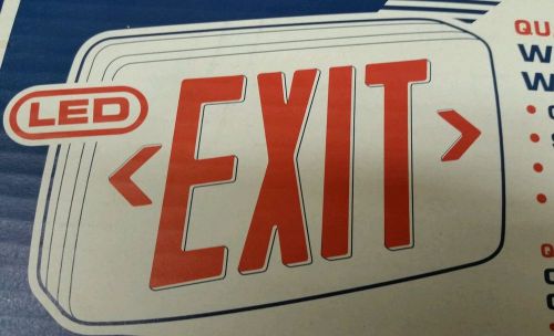 New lithonia lighting led exit sign red on white /120/277 volt for sale