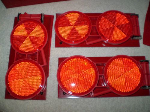 steel Boxed Set of 3 SIGNAL-STAT #793 Windproof Flare Reflector Approved @60MPH