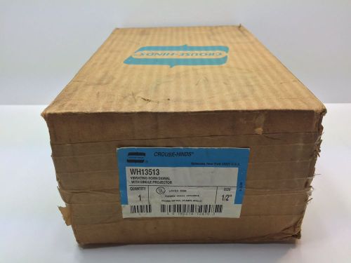 Sealed new! crouse-hinds vibrating horn signal w/ single projector wh13513 for sale