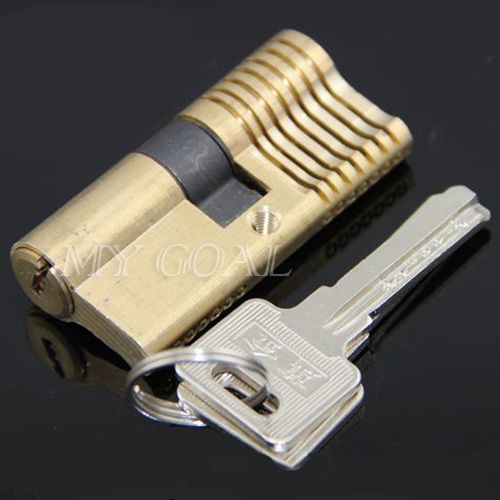 7 Pins Cutaway Brass Both End Padlock Open Practice Lock Trainer Key Locksmith