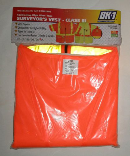 Ok-1 / class iii / surveyor&#039;s vest / orange / sz 5xl - new in bag / xxxxxl new!! for sale