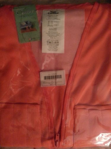 Safety vest 3m ansi orange &amp; reflectors zipper with pockets for sale