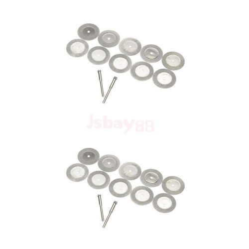 2x 10pc diamond cutting cut off disc wheel rotary hobby craft tool kit 16mm,25mm for sale