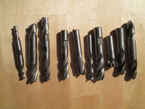 HSS END MILL LOT OF 10 - ASSORTED USED