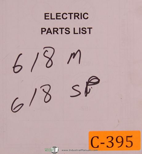 Chevalier 618M, 818SP MB &amp; MR, Grinder Electric Parts Lists &amp; Wiring Manual 1997