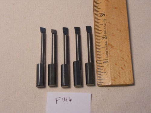 5 used solid carbide boring bars. 5/16&#034; shank. micro 100 style. b-2301600 (f146} for sale
