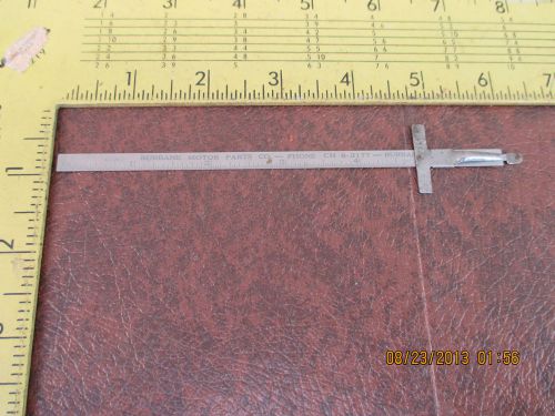 Burbank motor parts co. phone ch-6-3177 advertising 6&#034; x  1/4&#034; pocket rule for sale