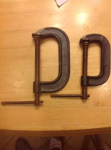 Pair of C Clamps 3&#034; And 4&#034; Work Great, Brass