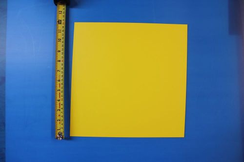 Yellow polystyrene plastic sheet .015&#034; x 12&#034; x 12&#034;  light diffusing lot of 10 for sale