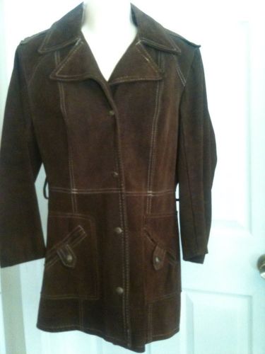 Vintage Leather Suede Welding Jacket Boston Stores Size M Heavy Duty