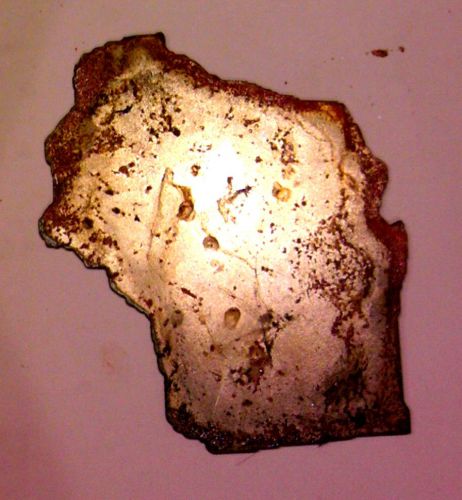 6 Inch WISCONSIN State Shape Rough Rusty Metal Vintage Stencil Ornament Magnet