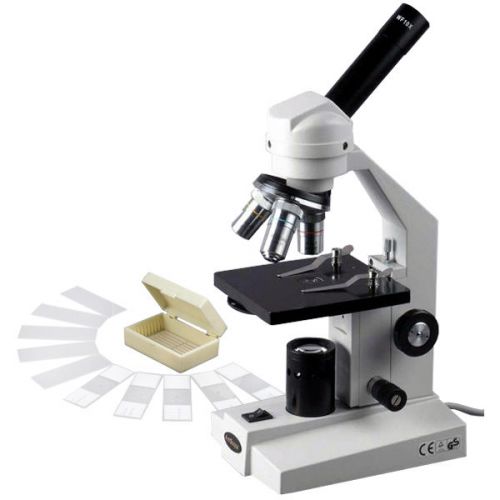 High Power Compound Microscope for Students + Slide Kit