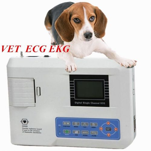 Veterinary Vet 1-Channel 12 LEADS ECG/EKG Machine/Electrocardiograph 7 Language