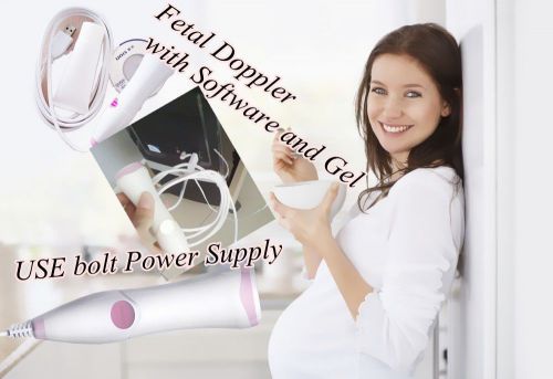 PC Based Fetal doppler,USB bolt Power supply,PC Software,Fetal Heart Rate,Alarm