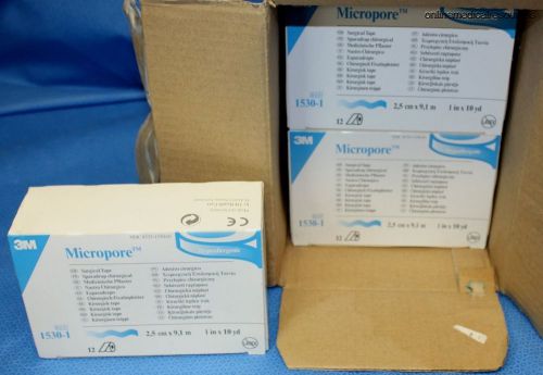3M Micropore Hypoallergenic Paper Surgical Tape 1&#034; x 10 yds. (108) Rolls 1530-1