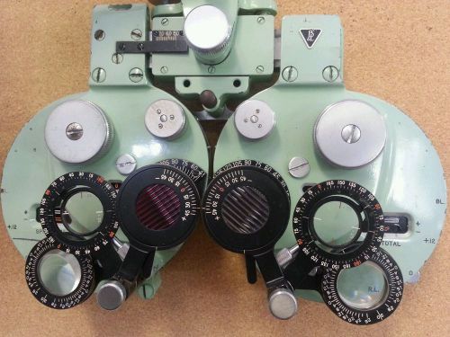 BAUSCH &amp; LOMB Optical Phoropter/ Phoroptor/ Refractor Greens with reading rod