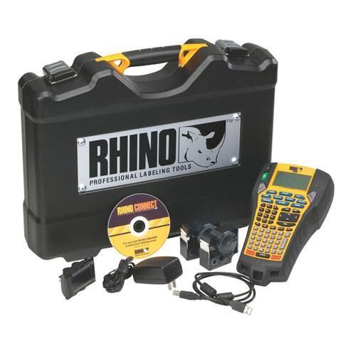 Dymo rhinopro 6000 hard case bw thermal transfer label maker, usb #1734520 for sale