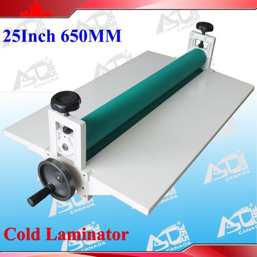 All Metal Frame 25In 650MM Manual Cold Roll Laminator Mount Laminating Machine