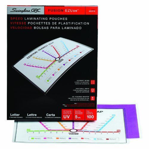 5mil gbc longlife long side sealed letter size thermal laminating pouches 96pk for sale
