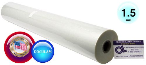 Doculam Laminating Film 27&#034; x 500&#039; 1.5 Mil 1&#034; core Qty 1 Roll American Made