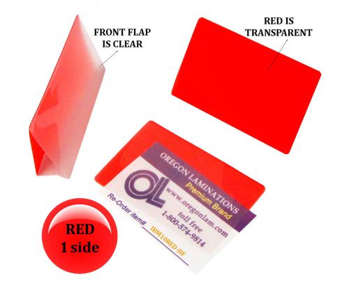 Red/clear ibm card laminating pouches 2-5/16 x 3-1/4 qty 50 by lam-it-all for sale