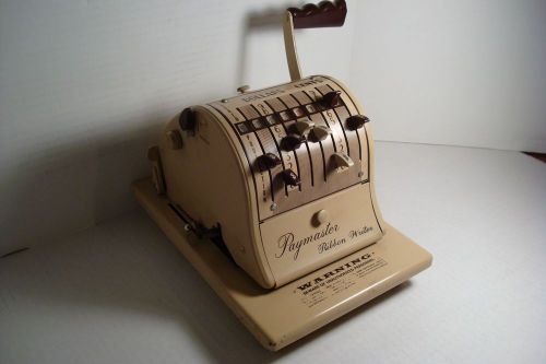 [vintage] paymaster series 8000 check ribbon writer with key ~ s/n: 8n431524 for sale