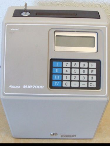 Amano micoder mjr 7000 time clock with time cards for sale